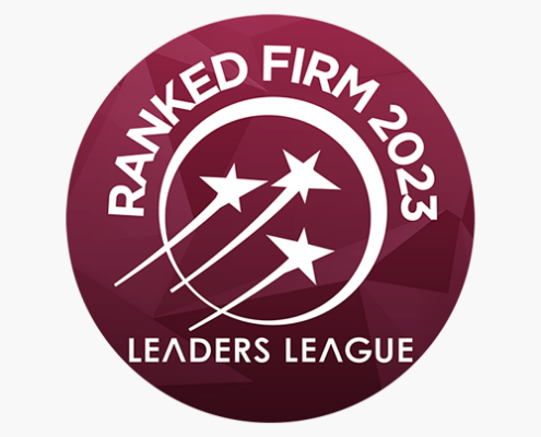 Siegel „Ranked Firm 2023“ von Leaders League für BOEHMERT & BOEHMERT