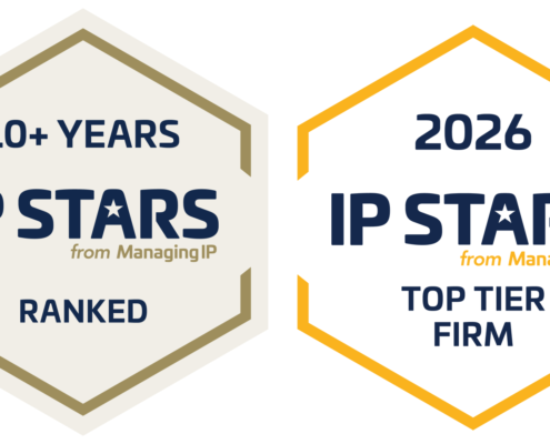 IP Stars seal of approval for BOEHMERT & BOEHMERT's ranking as a top-tier law firm and for its consistent ranking over more than ten years