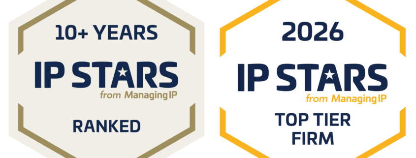 IP Stars seal of approval for BOEHMERT & BOEHMERT's ranking as a top-tier law firm and for its consistent ranking over more than ten years