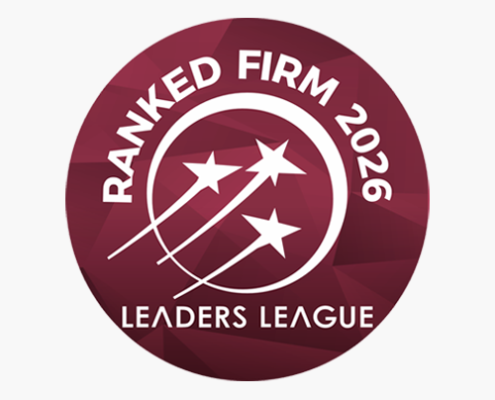 Siegel für die Platzierung von BOEHMERT & BOEHMERT im Ranking von Leaders League für das Jahr 2026