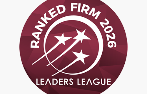 Siegel für die Platzierung von BOEHMERT & BOEHMERT im Ranking von Leaders League für das Jahr 2026
